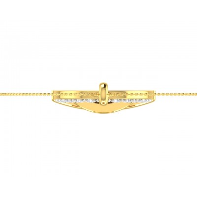 Auspicious Shiv ling and Shiv trishul pendant in gold with diamonds